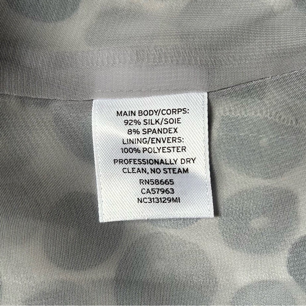 Nordstrom Collection Darlington Silk Blue Geometric Sheath Dress Pockets 4 - Picture 11 of 11